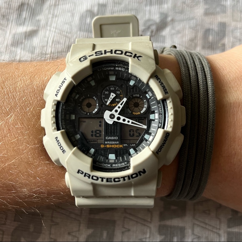 Casio G-Shock Tan Beige Sand Desert Military Watch GA100SD